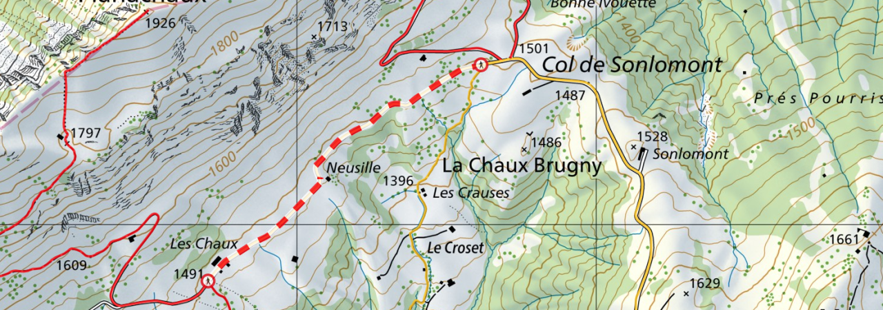 Etat du chemin Les Chaux - Col de Sonlomont
