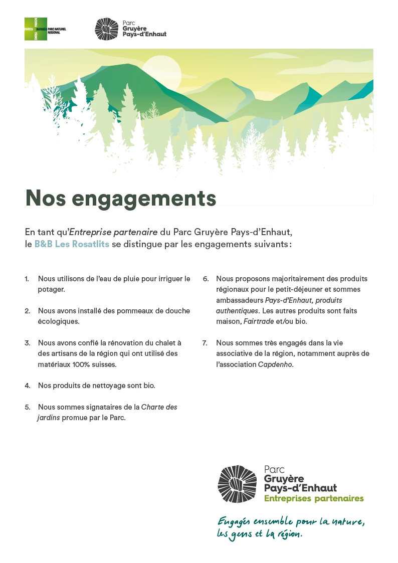 Liste des engagements - Rosatlits