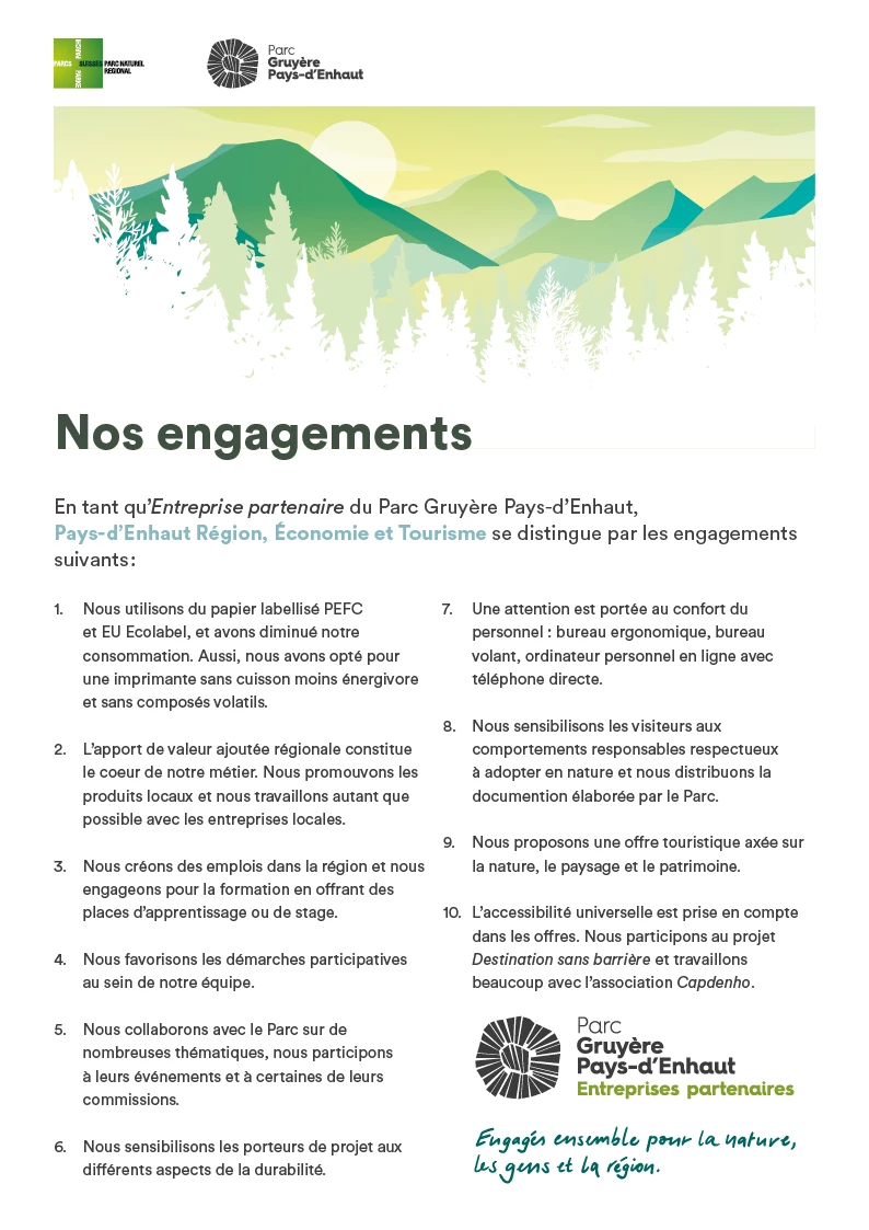 Liste des engagements - PERET